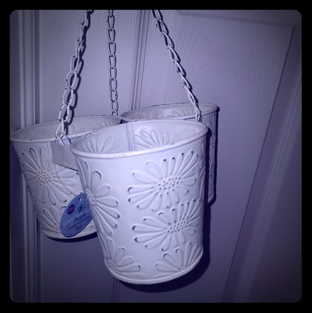 Garden gate designs hanging galvanized planter